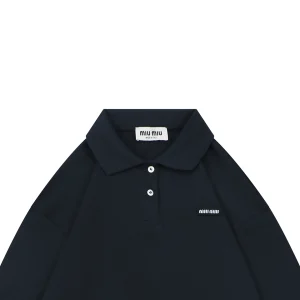 Miu Miu Layered Stripe Polo Shirt