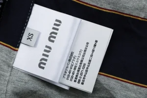 Miu Miu Reversible Striped Hooded Jacket Wash label