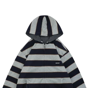 Miu Miu Reversible Striped Hooded Jacket
