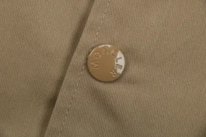 Moncler Logo Patch Double Pocket T-Shirt Brown Button