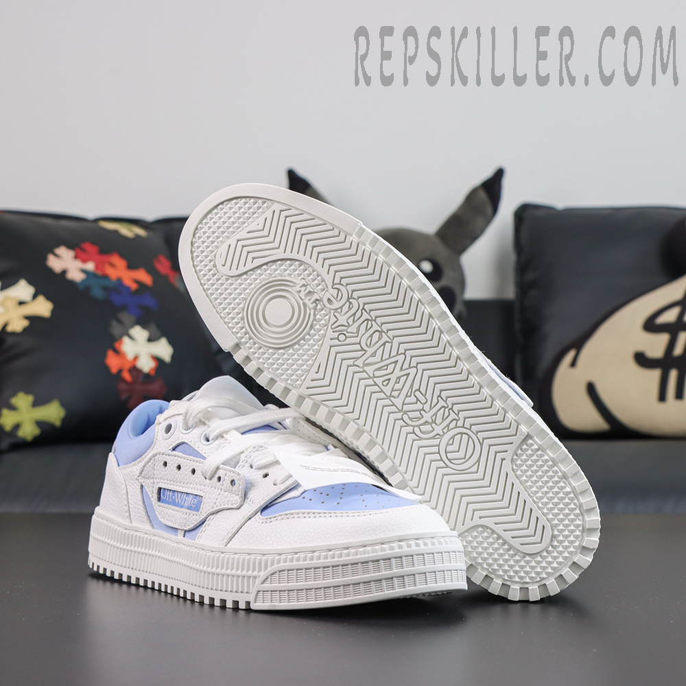Off-White Court Low Top Sneakers 'WHITE - LIGHT BLUE'