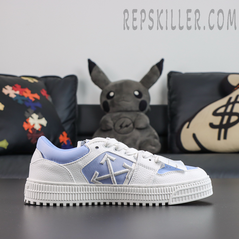 Off-White Court Low Top Sneakers 'WHITE - LIGHT BLUE'
