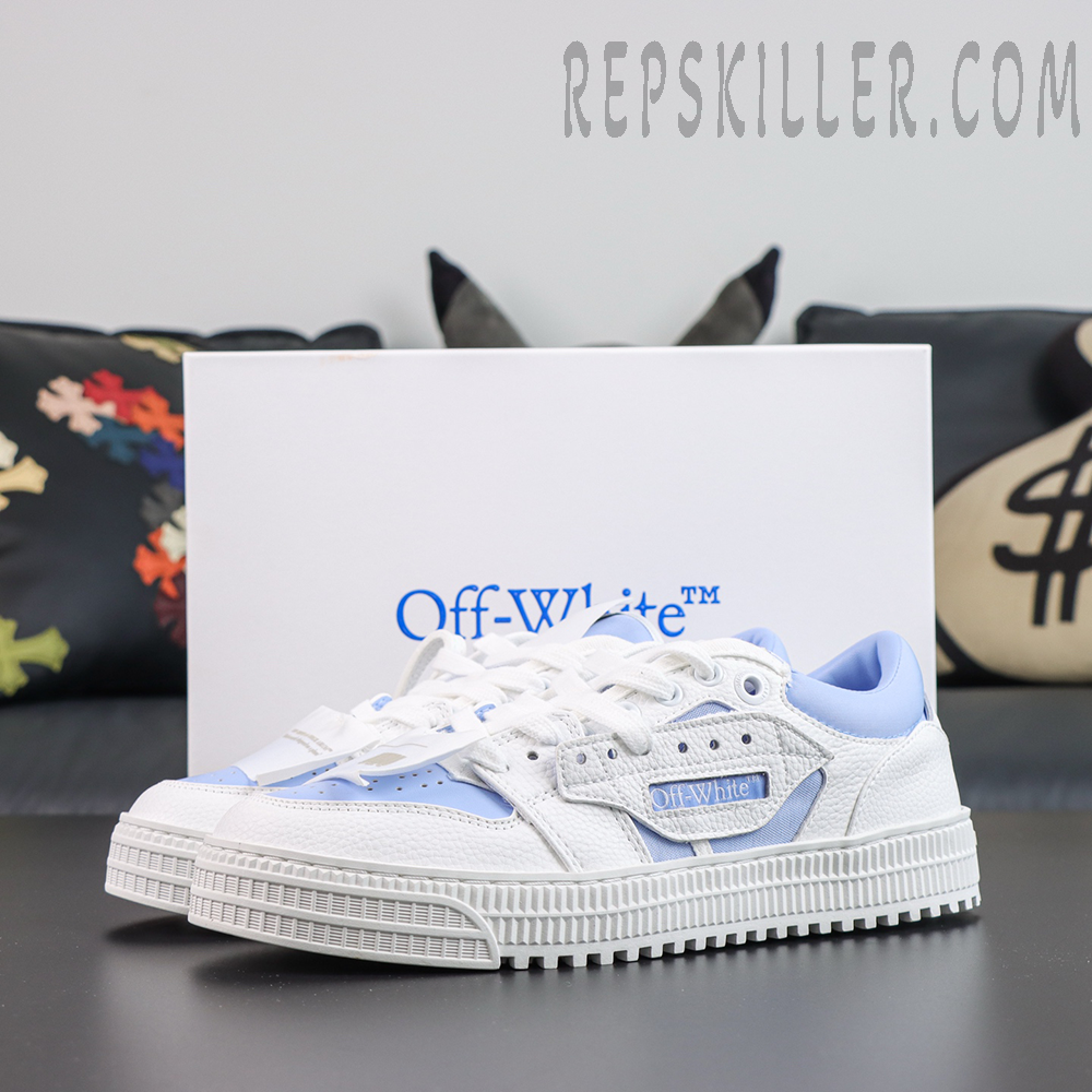 Off-White Court Low Top Sneakers 'WHITE - LIGHT BLUE'