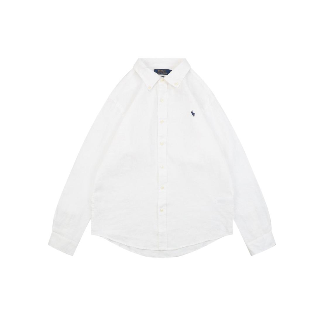 Ralph Lauren Linen Shirt White Front view