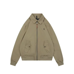Ralph Lauren Pony Logo Button Pocket Harrington Jacket Front view