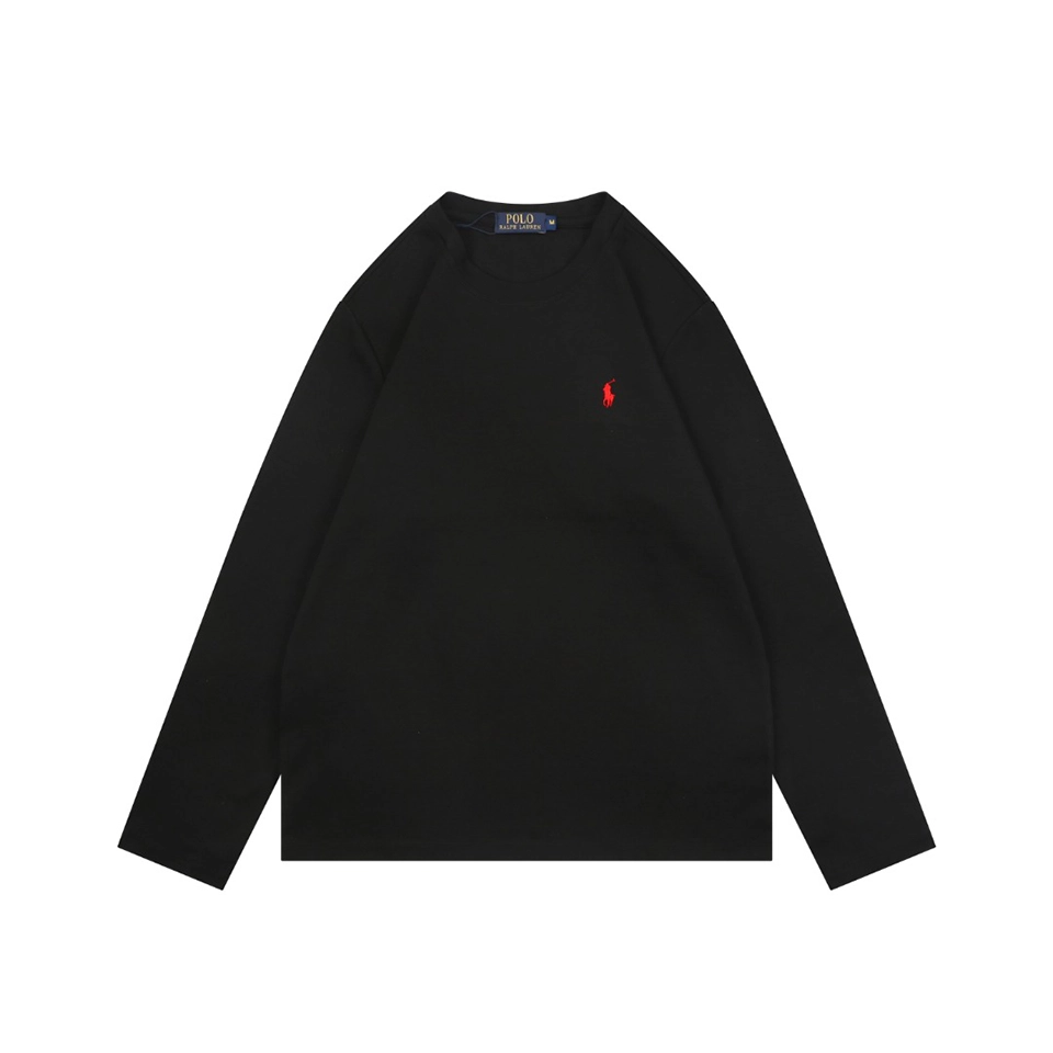 Ralph Lauren Pony Logo Embroidered Shirt Black Front view