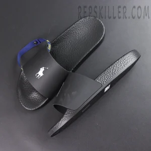 Ralph Lauren Signature Pony Slide 'Black'