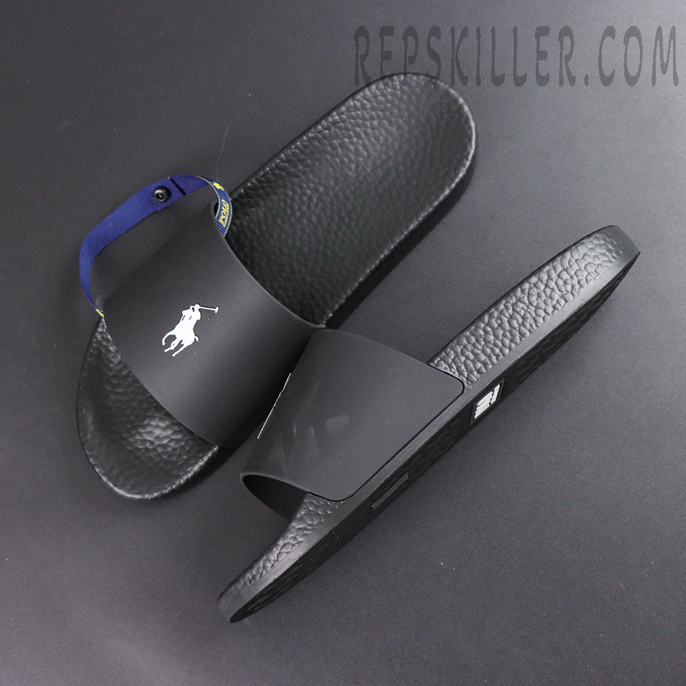 Ralph Lauren Signature Pony Slide 'Black'