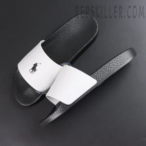 Ralph Lauren Signature Pony Slide 'Black/White'