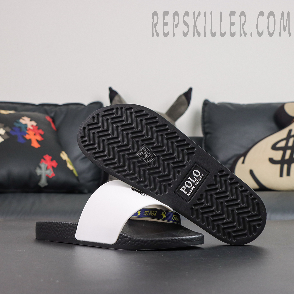Ralph Lauren Signature Pony Slide 'Black/White'