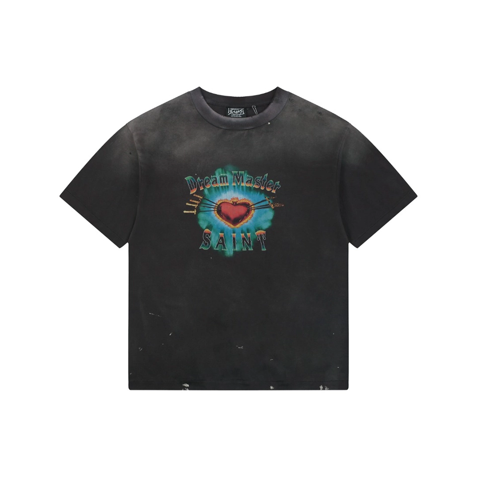 Saint Michael Dream Master Sacred Heart Graphic T-Shirt Front view