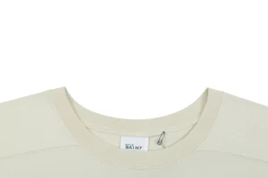 Saint Michael I Love SAINT Heart Graphic Vintage T-Shirt Collar