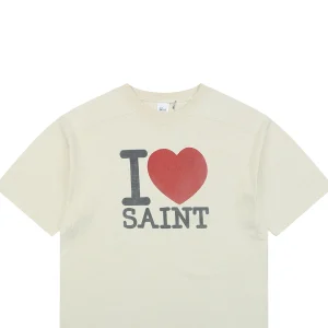 Saint Michael I Love SAINT Heart Graphic Vintage T-Shirt