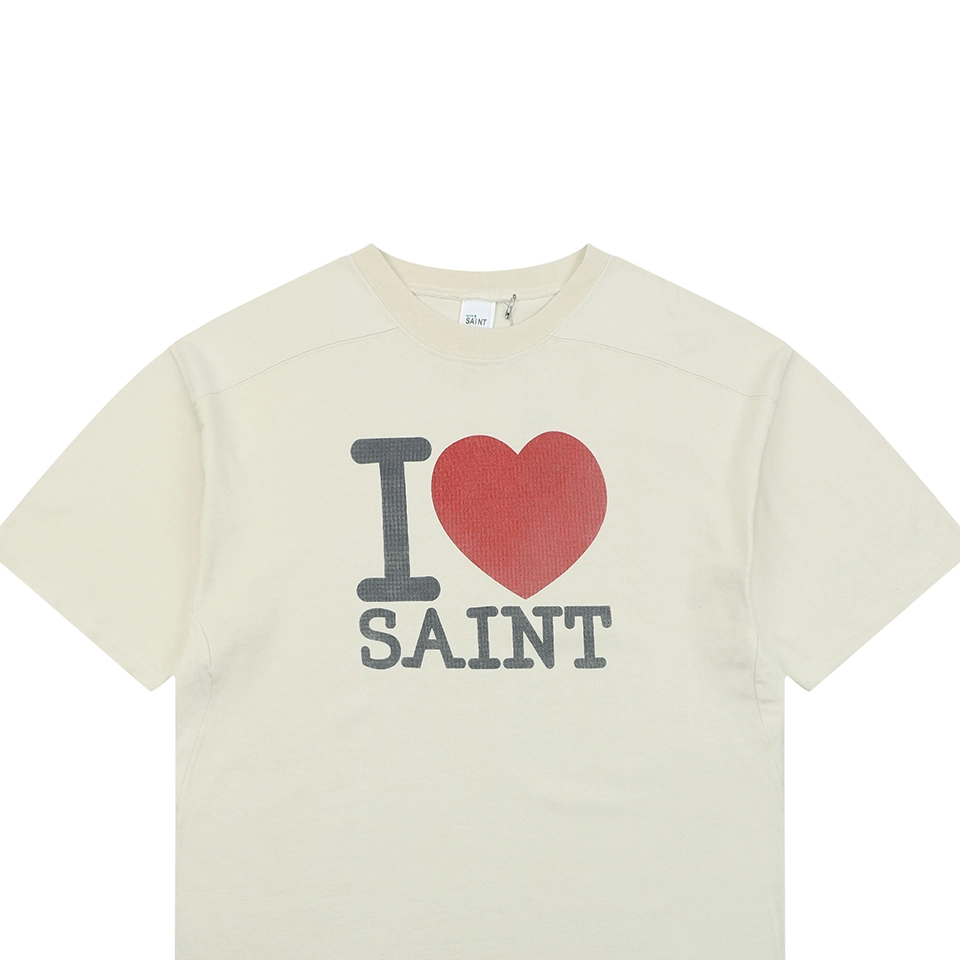 Saint Michael I Love SAINT Heart Graphic Vintage T-Shirt