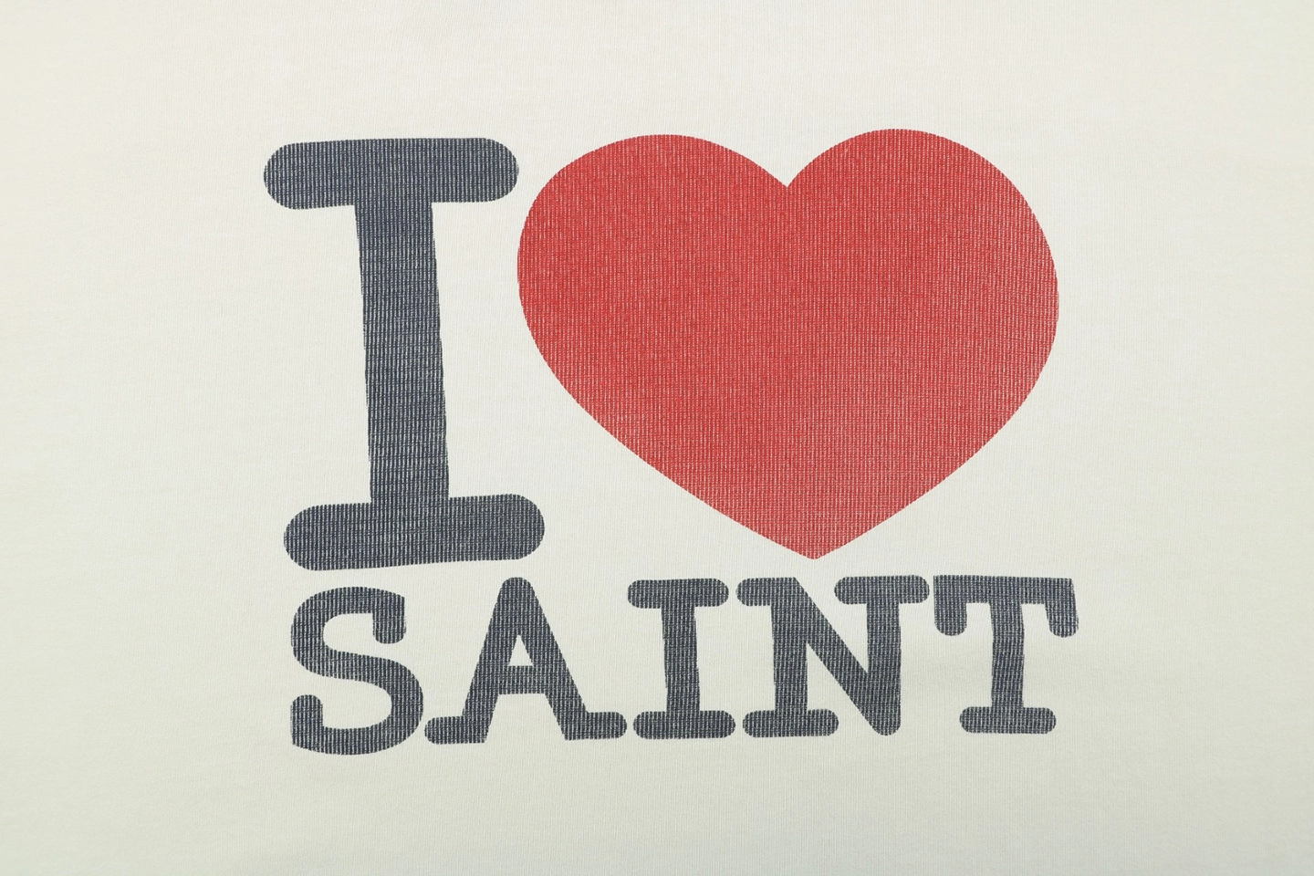 Saint Michael I Love SAINT Heart Graphic Vintage T-Shirt Front Print
