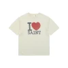 Saint Michael I Love SAINT Heart Graphic Vintage T-Shirt