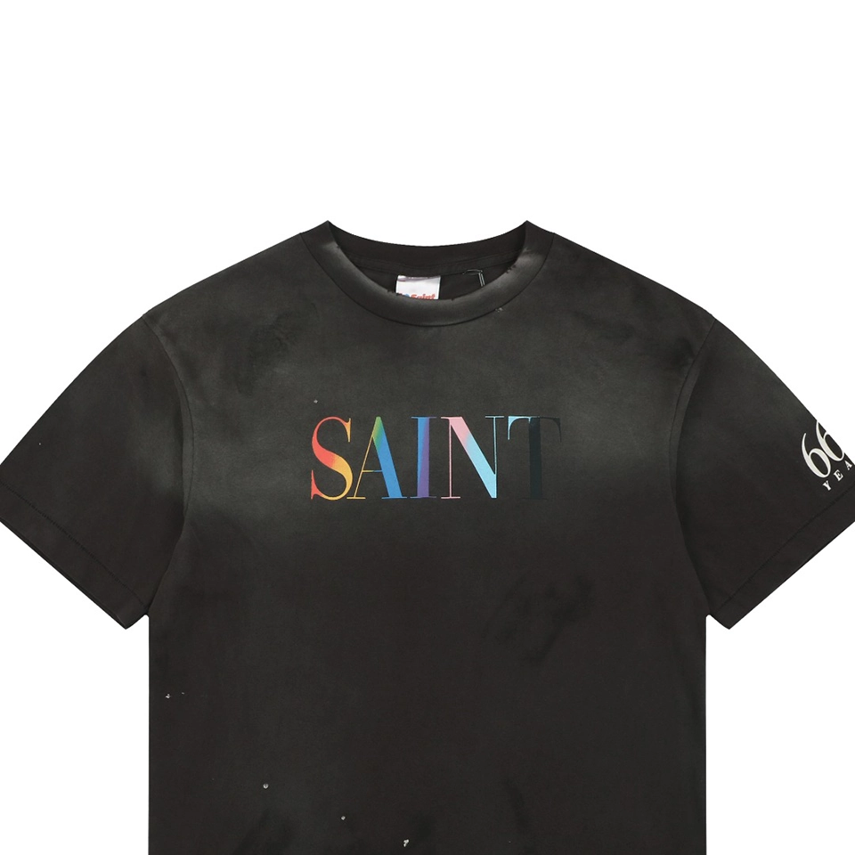 Saint Michael Rainbow SAINT Logo Vintage T-Shirt