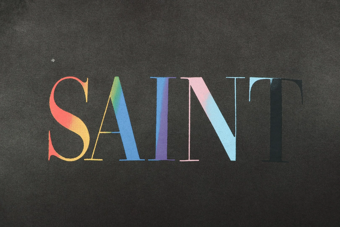 Saint Michael Rainbow SAINT Logo Vintage T-Shirt Front view