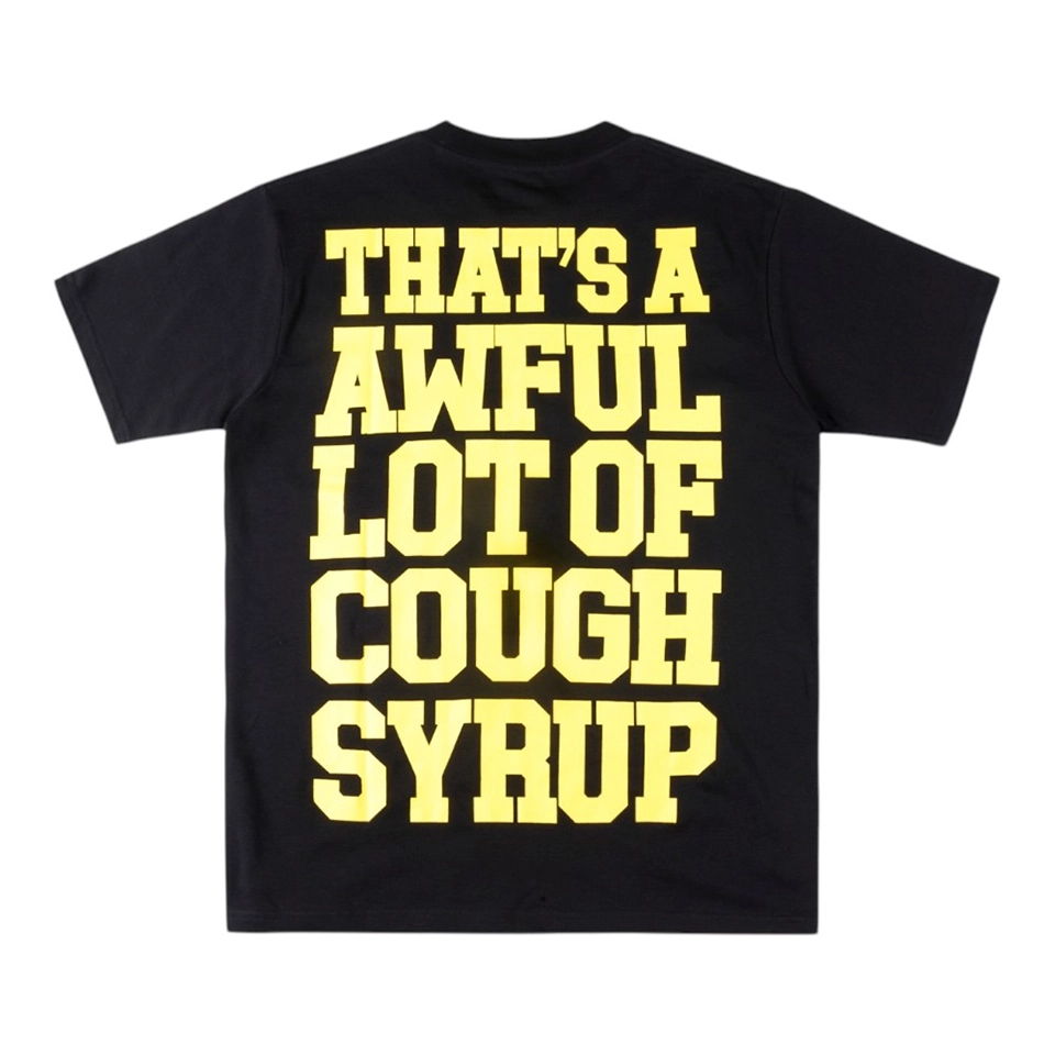 That’s A Awful Lot Of Cough Syrup Dropout Bear Graphic T-Shirt Black Back view
