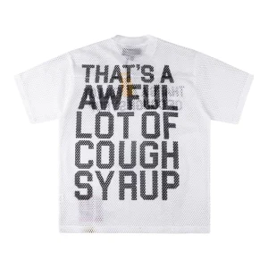 That’s A Awful Lot Of Cough Syrup Mesh Graphic T-Shirt White Back view