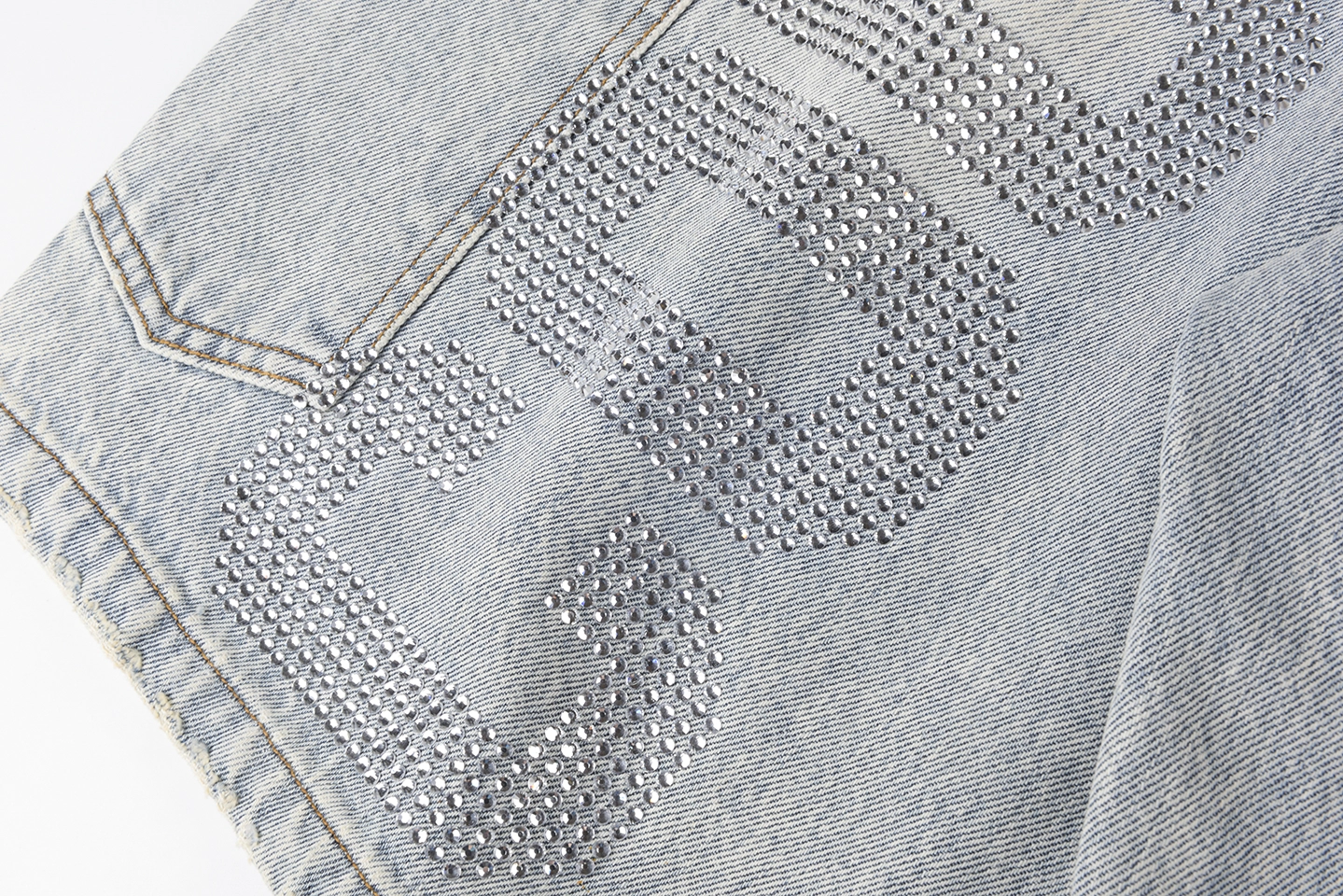 That’s A Awful Lot Of Cough Syrup Rhinestone Denim Shorts2