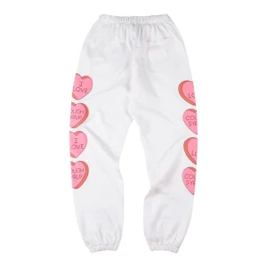 That’s A Awful Lot of Cough Syrup Heart Graphic Sweatpants White Back view