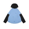 We11done Blue Black Layered Hooded Shirt