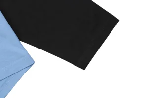 We11done Blue Black Layered Hooded Shirt