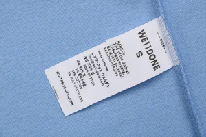 We11done Blue Black Layered Hooded Shirt Wash label