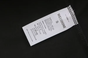 We11done Graphic Layered Striped Sleeve Shirt Wash label
