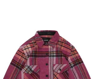 We11done Pink Plaid Double Pocket Oversized Shirt Jacket