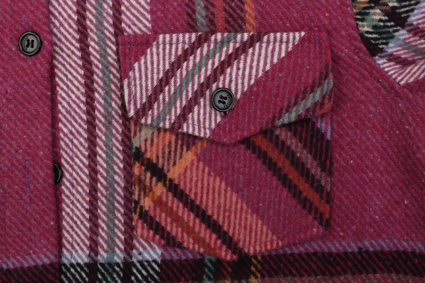 We11done Pink Plaid Double Pocket Oversized Shirt Jacket Pocket
