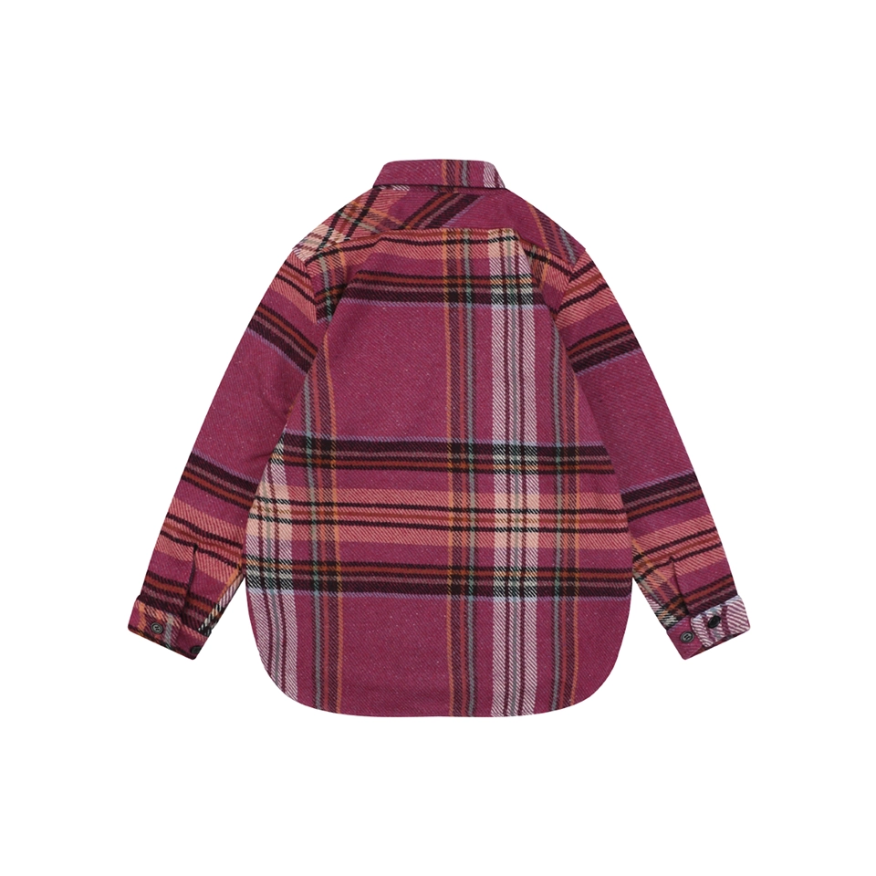 We11done Pink Plaid Double Pocket Oversized Shirt Jacket Back view