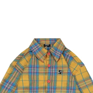 We11done Plaid Logo Patch Shirt