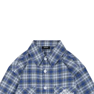 We11done Stacked Logo Plaid Shirt