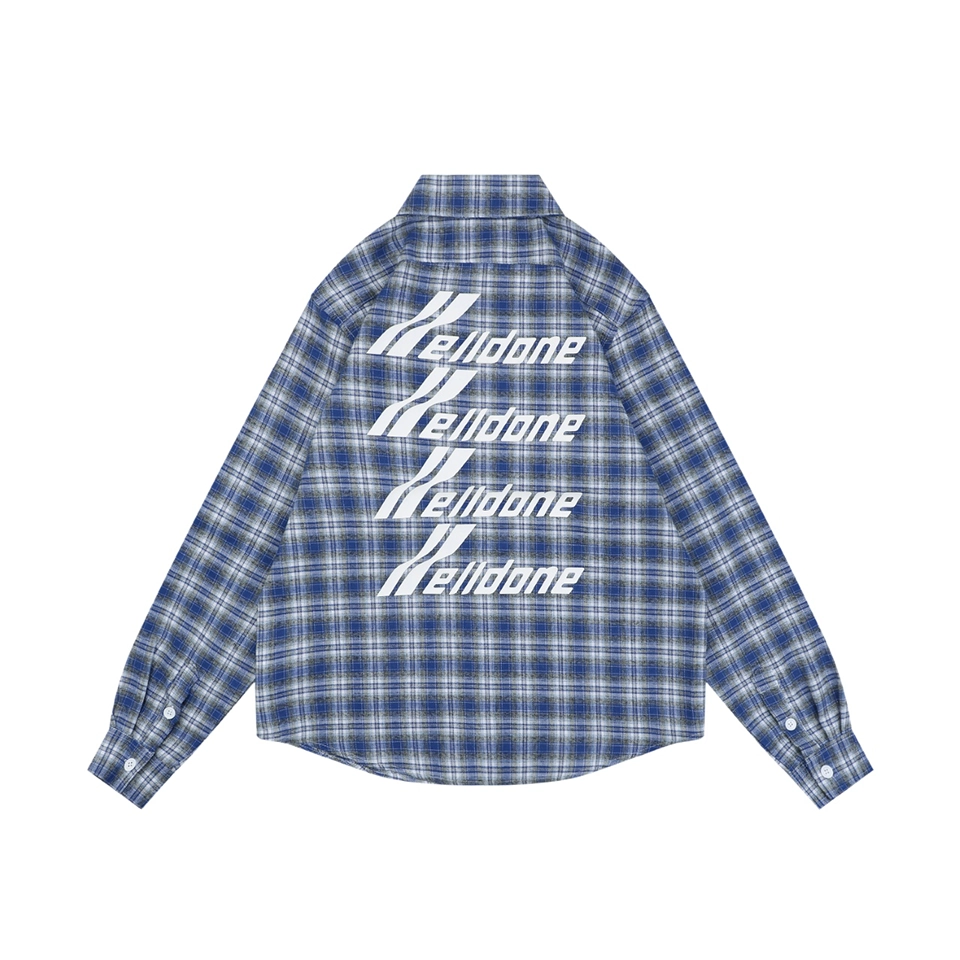 We11done Stacked Logo Plaid Shirt9.jpg